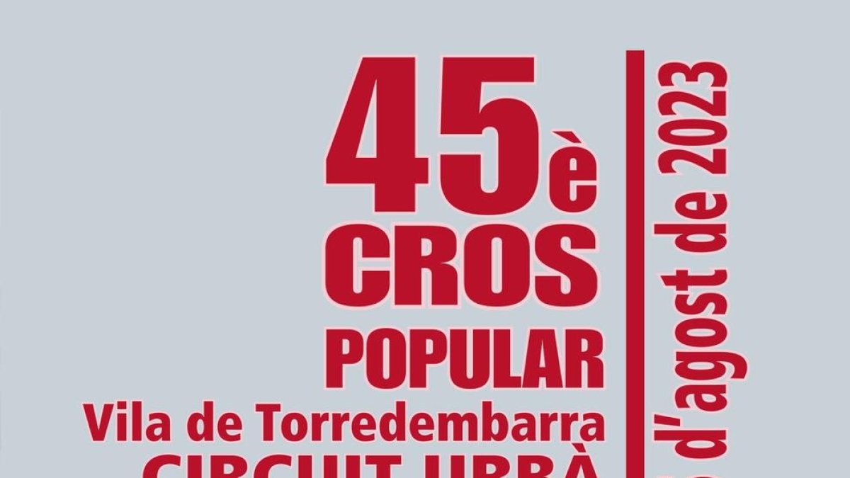 Cartell del 45è Cros Popular de Torredembarra.