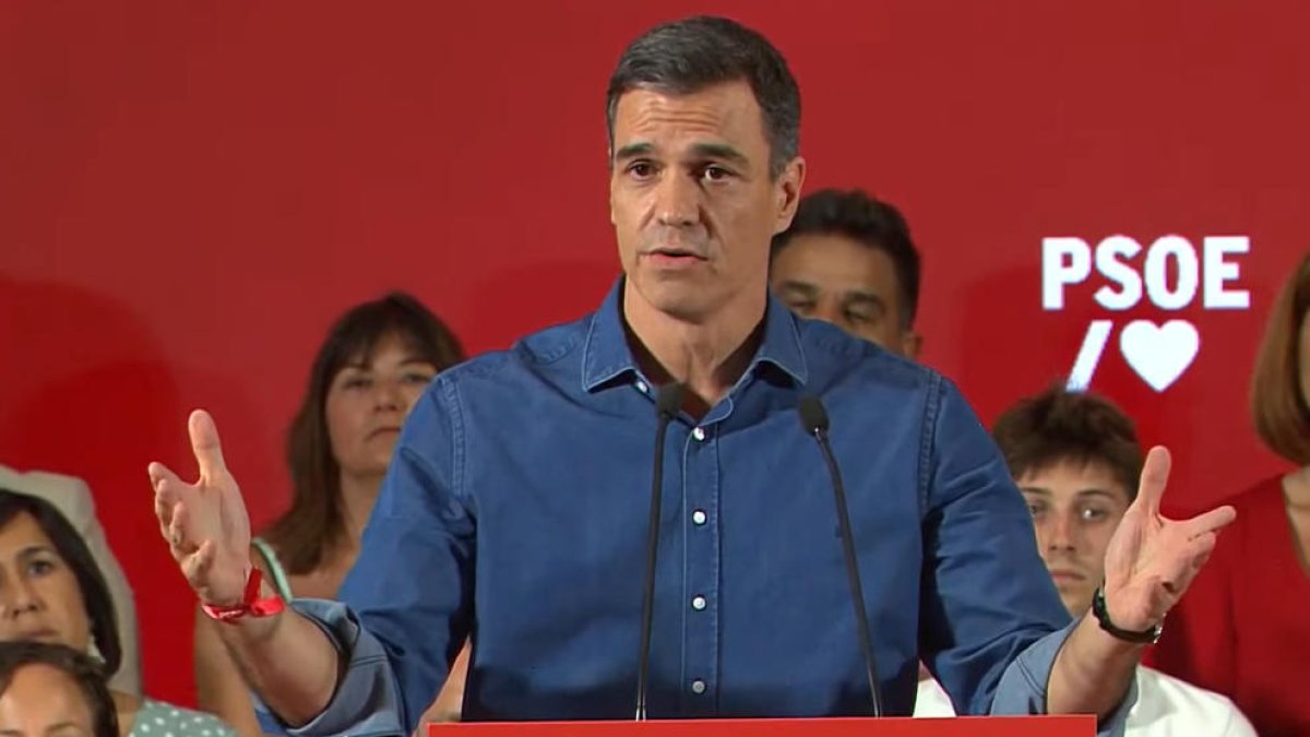 El líder del PSOE, Pedro Sánchez, aquest dimarts a Donosti.