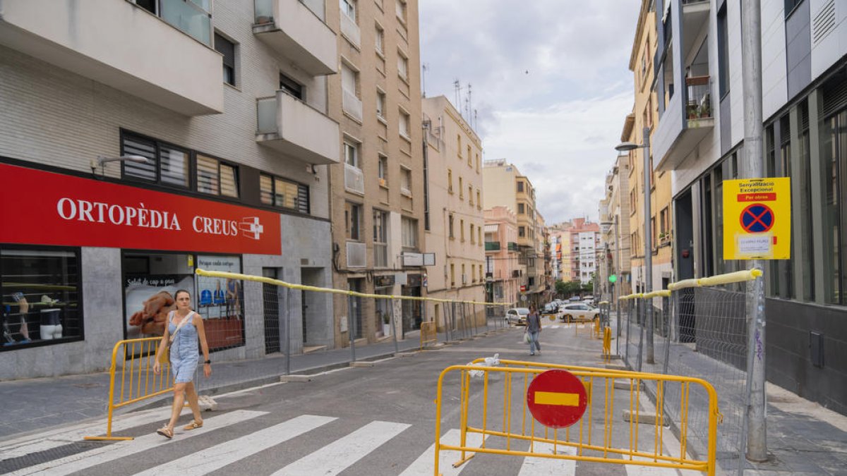 Aquest dijous s'han tancat els carrers per tal de començar les obres de pacificació.