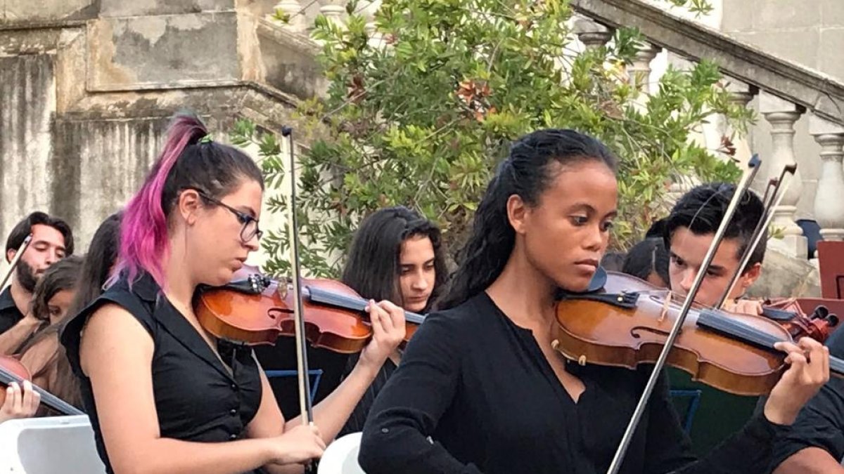 Imatge durant un concert de l'orquestra.