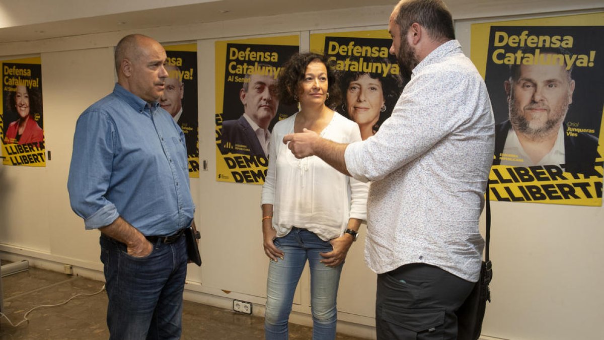 Jordi Salvador Duch comentant els resultats electorals.