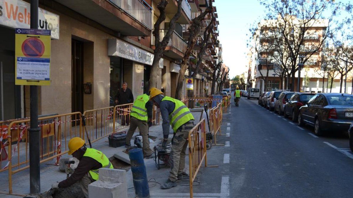 Imatge d'arxiu de reparació de voreres.