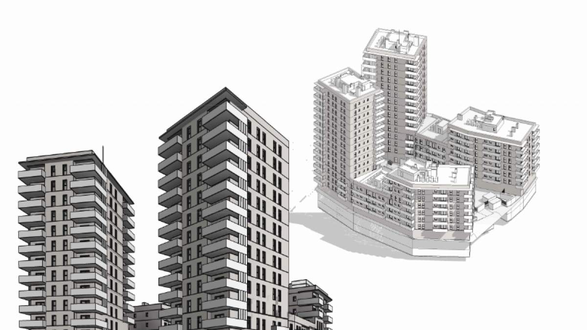 Imagen virtual de esta nueva promoción de viviendas de alquiler social en el PP-10.