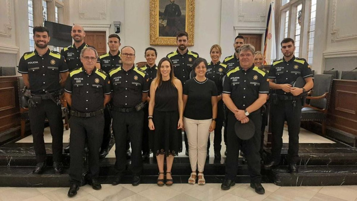 Recepció de l'Ajuntament de Reus als nous agents incorporats a la Guàrdia Urbana.