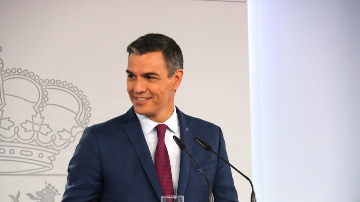 El president del govern espanyol en funcions, Pedro Sánchez, a la Moncloa.