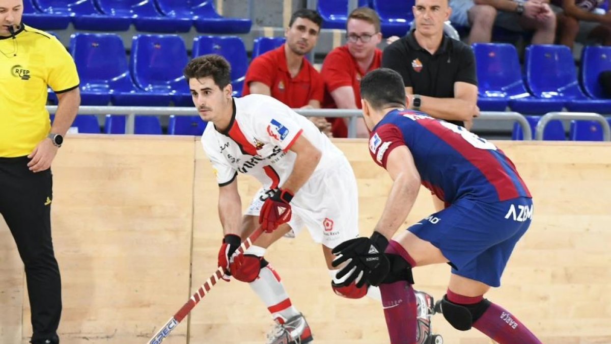 Marc Julià durante el partido contra el Barça.