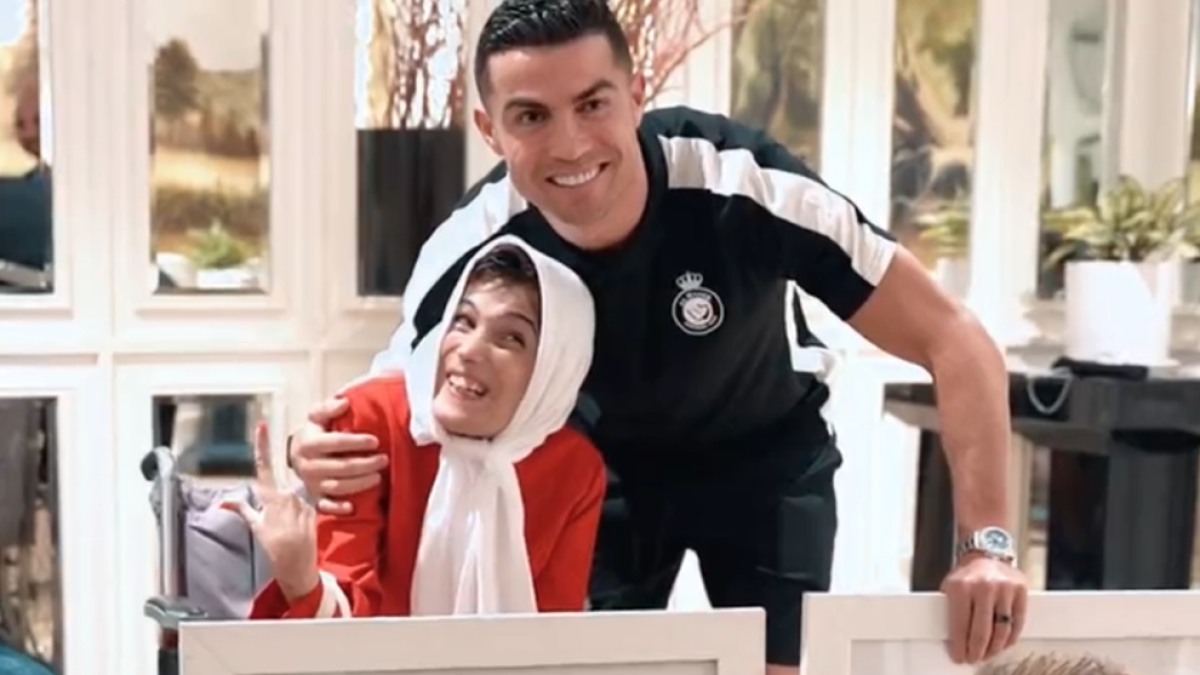 Imatge de Cristiano Ronaldo amb l'artista.