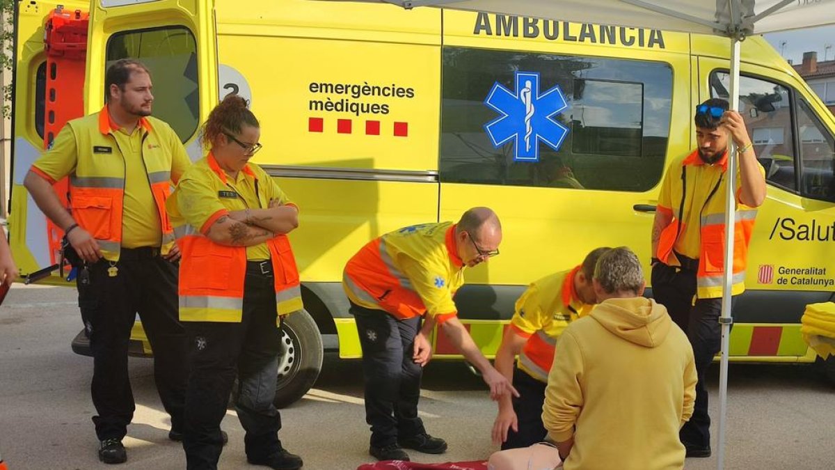 Inicio de los talleres esta mañana en Sabadell.