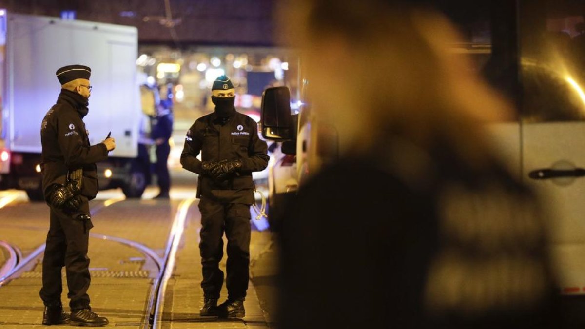 Imatge de la policia a Brussel·les.