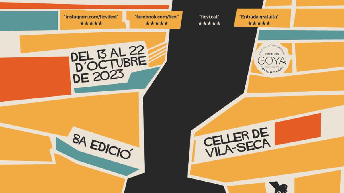 Cartell promocional de la vuitena edició del Festival Internacional de Curtmetratges de Vila-seca.