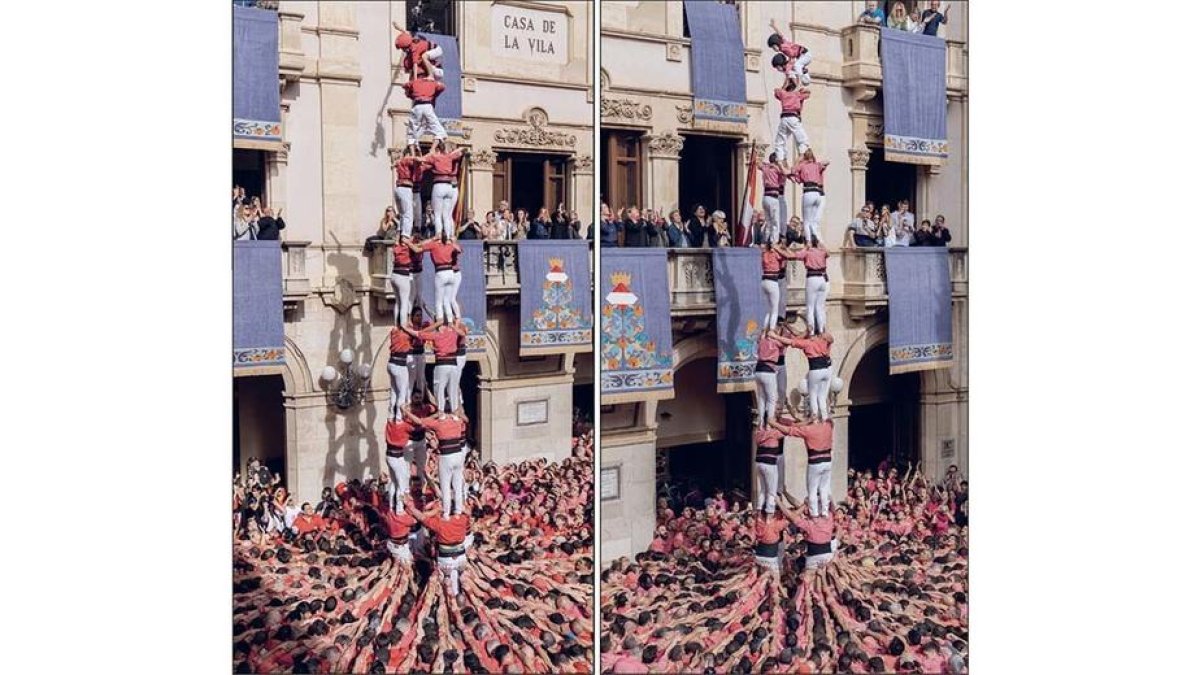 A l'esquerra, el 2 de 8 sense folre de la Joves i, a la dreta, el de la Vella.