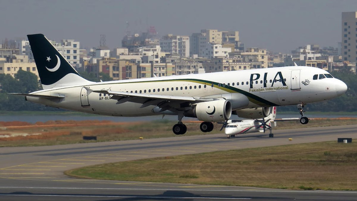 Imatge d'un avió de Pakistan International Airline.