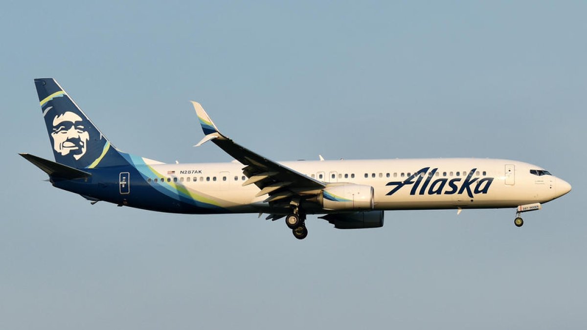 Imatge d'arxiu d'un avió d'Alaska Airlines.