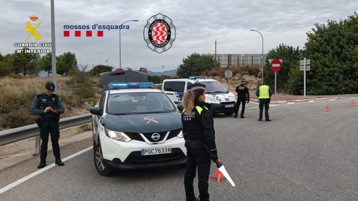 Imagen del punto de verificación policial.