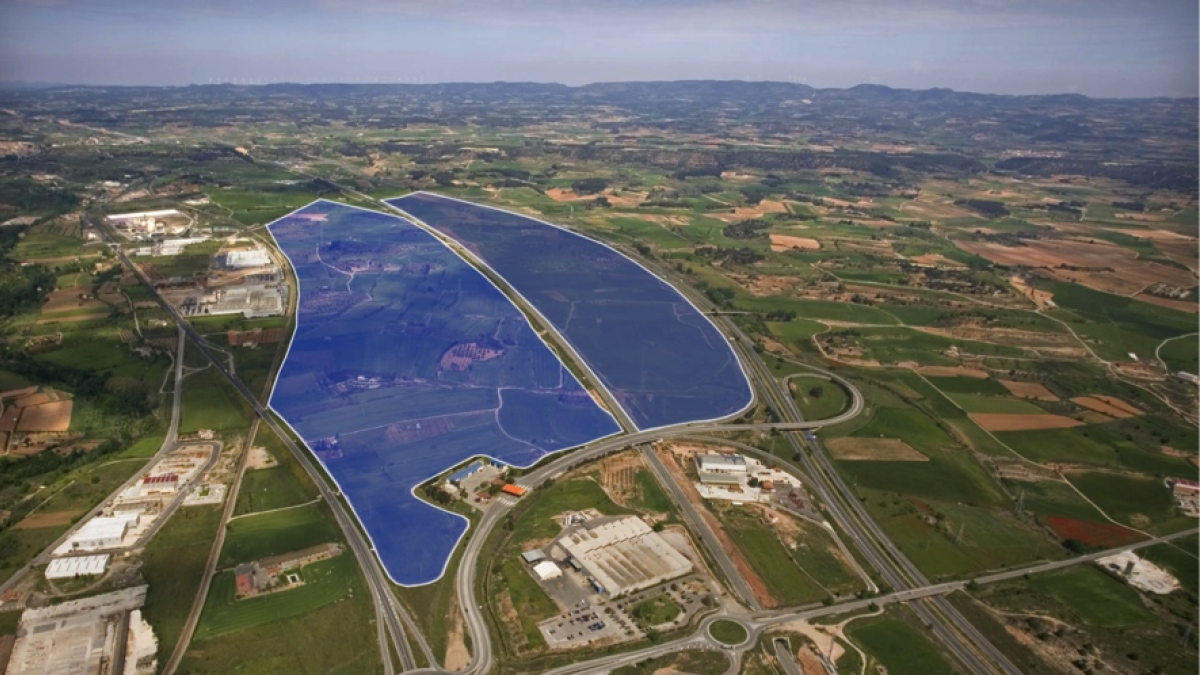 Imagen aérea del Logis Montblanc.