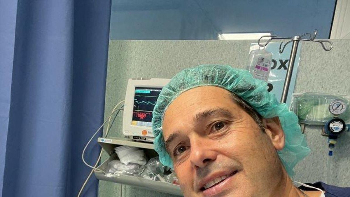 Imatge de Marc Álvarez després de l'operació.