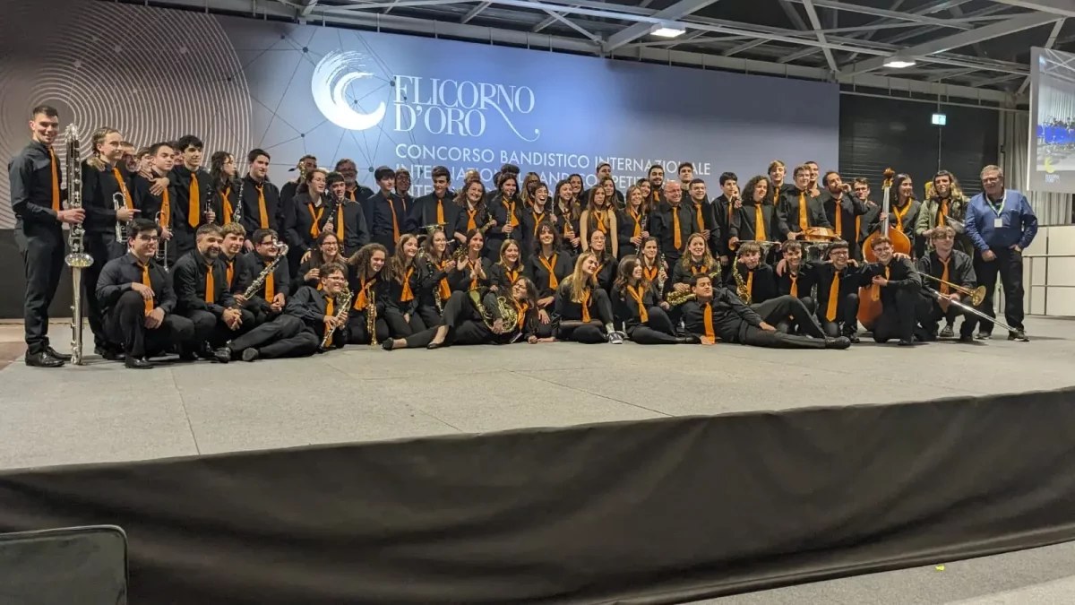 Imatge dels membres de la Banda Simfònica de Reus al concurs.