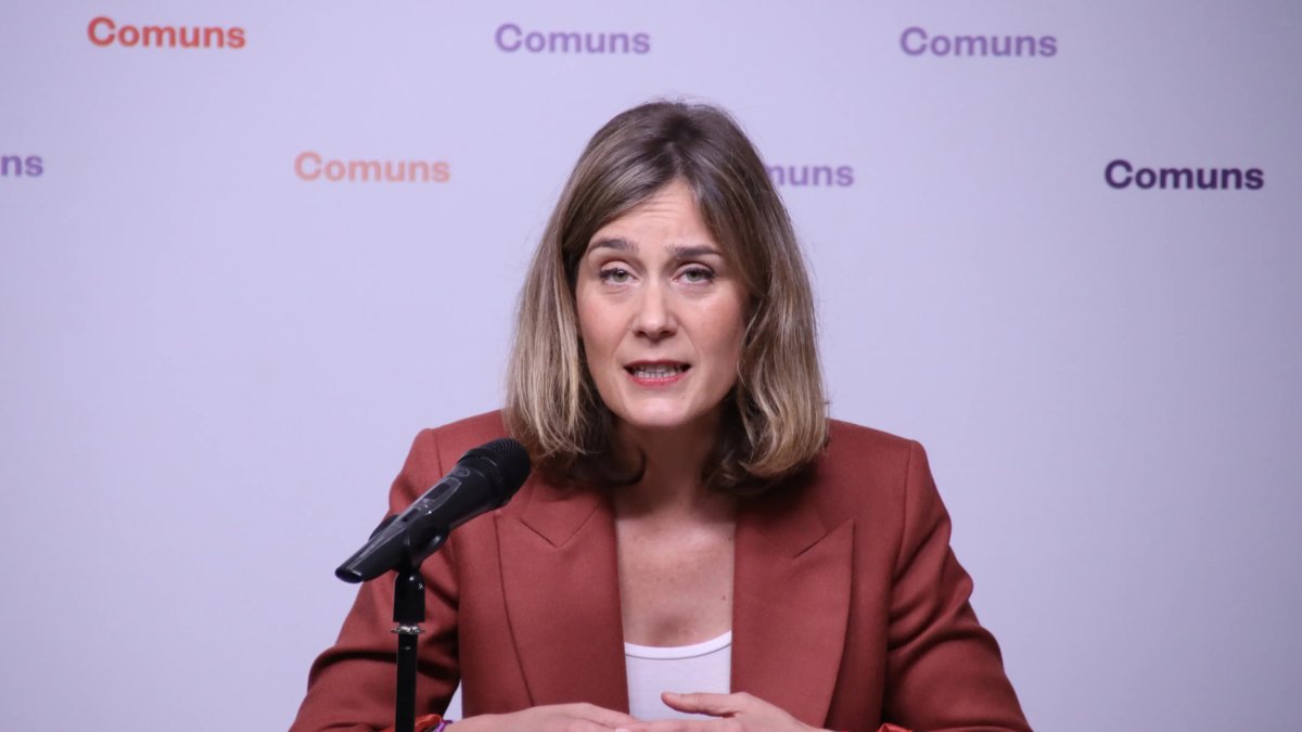 La cap de llista dels comuns a les eleccions catalanes, Jéssica Albiach, a l'executiva del partit.