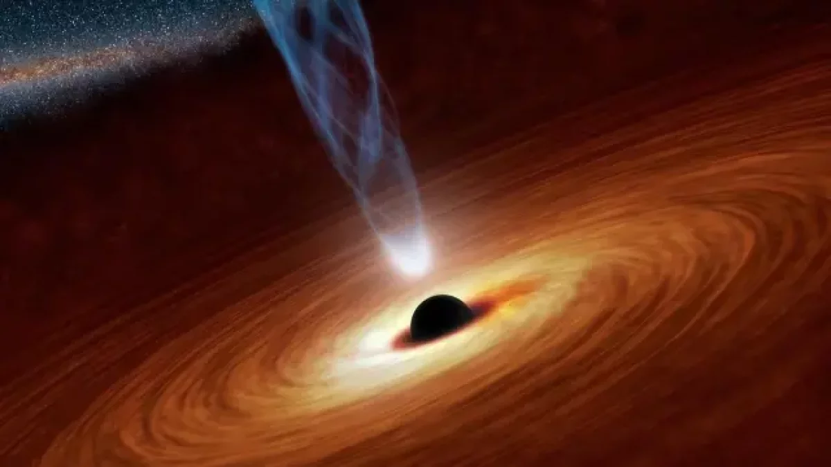 Representació artística d'un forat negre.