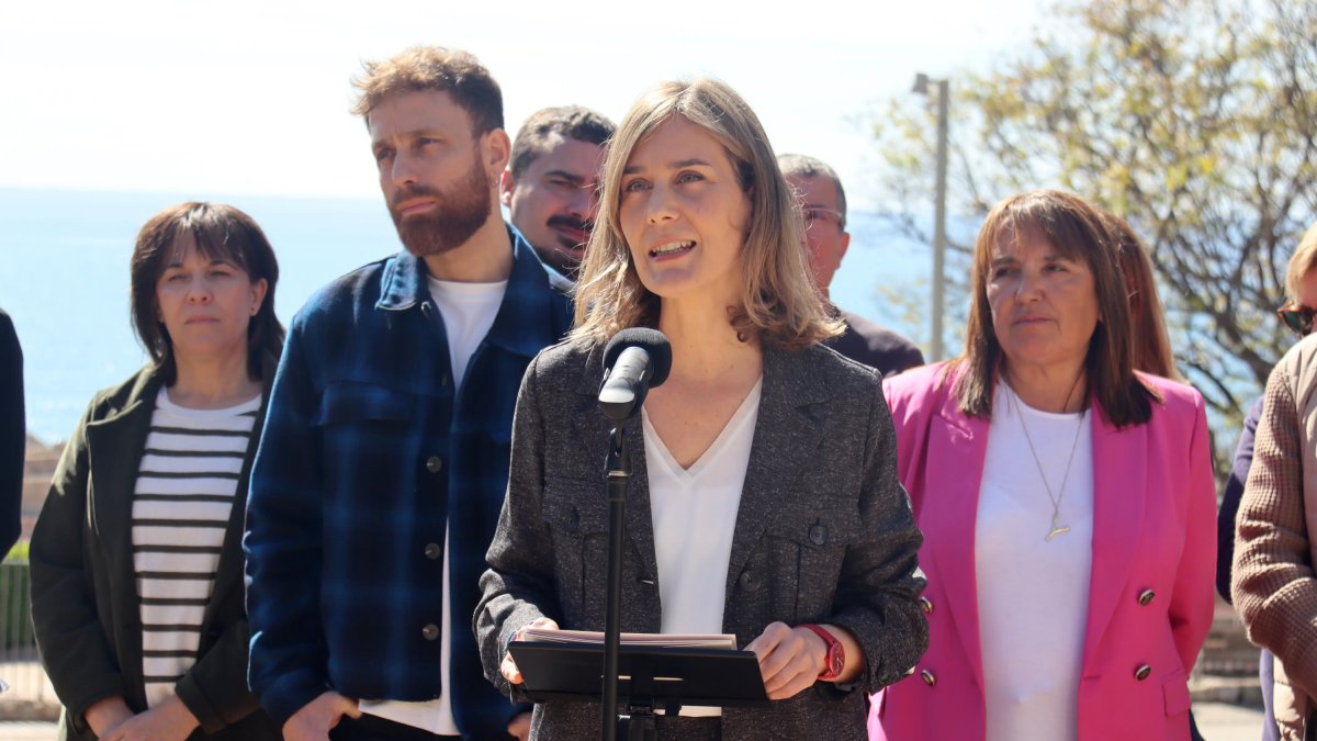 La candidata de Comuns Sumar, Jéssica Albiach, a la presentació de la candidatura a la demarcació de Tarragona pel 12-M.
