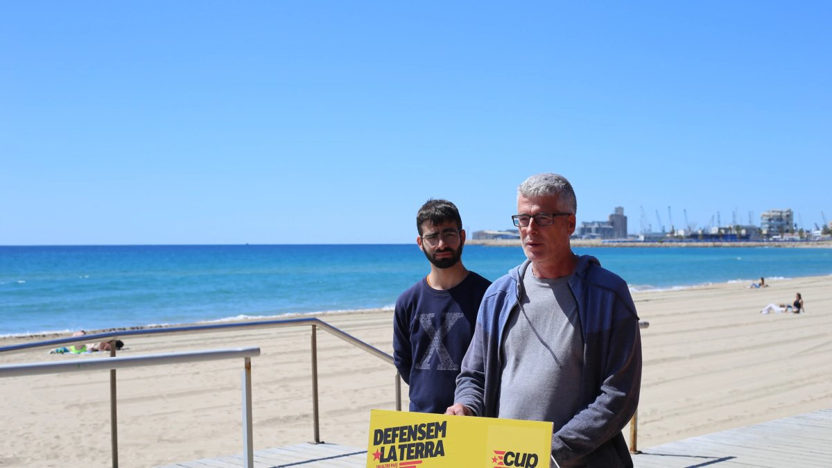 Els candidats de la CUP, Eloi Redón i Sergi Saladié.