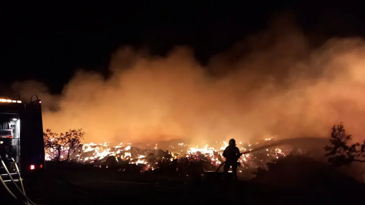 Incendi a la planta de compostatge de Botarell.