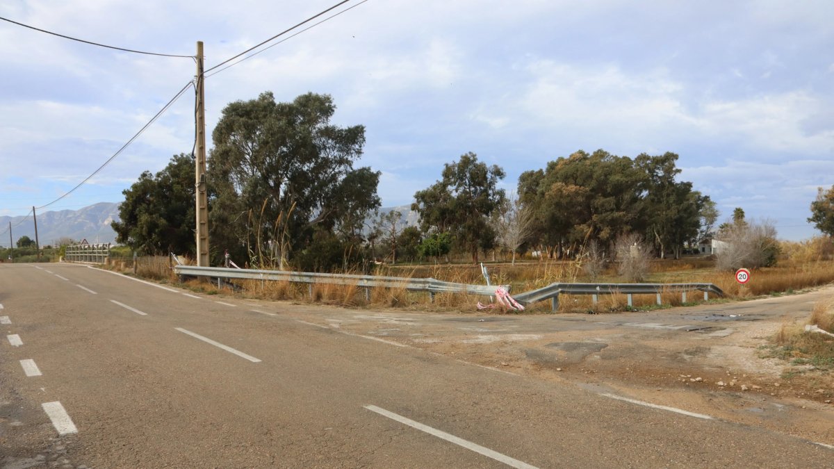 Imatge de la carretera entre la Ràpita i Poblenou del Delta, on hi ha molts accidents.