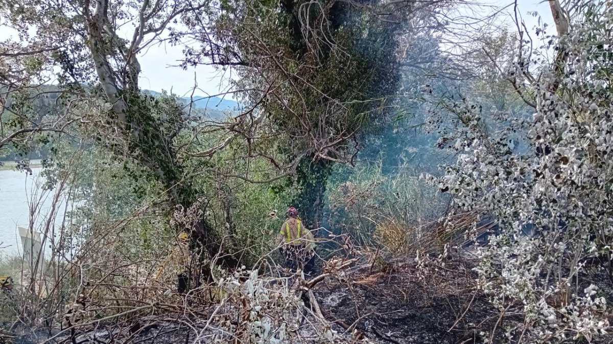 Imatge del punt on s'ha originat l'incendi.