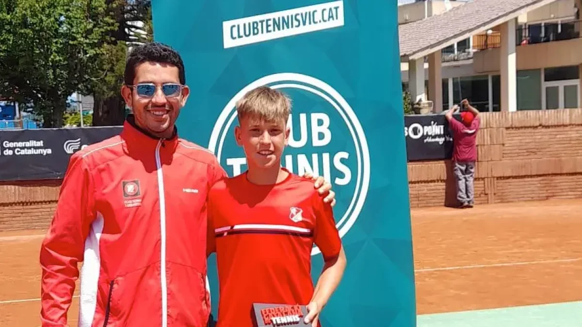 L’entrenador Pedro Gutiérrez (esquerra) i Alejandro Marco (dreta).