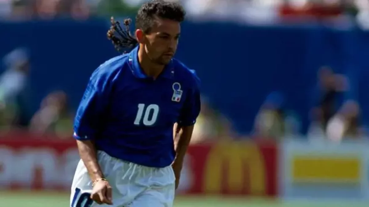 L'italià Roberto Baggio va ser un dels millors futbolistes del món durant els anys 90.
