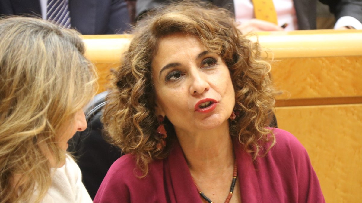 La vicepresidenta primera del govern espanyol, María Jesús Montero, aquest dimarts al Senat.