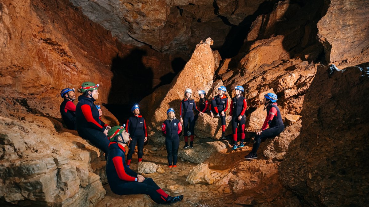 Imatge de l'interior de la cova.