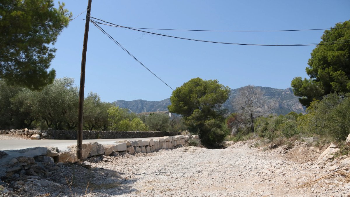 Una escullera al barranc del Llop d'Alcanar, una actuació per ser més resilient davant els aiguats.