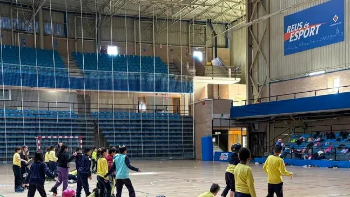 Un entrenament en un pavelló de Reus.