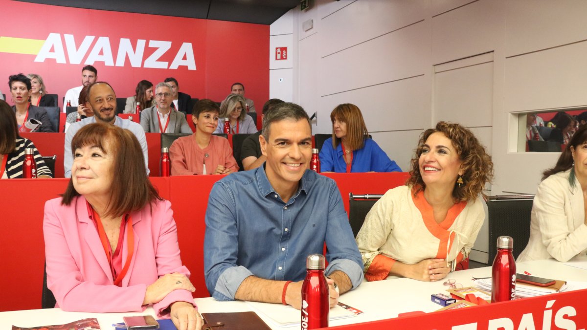 El presidente del Gobierno, Pedro Sánchez. en el Comité Federal del PSOE