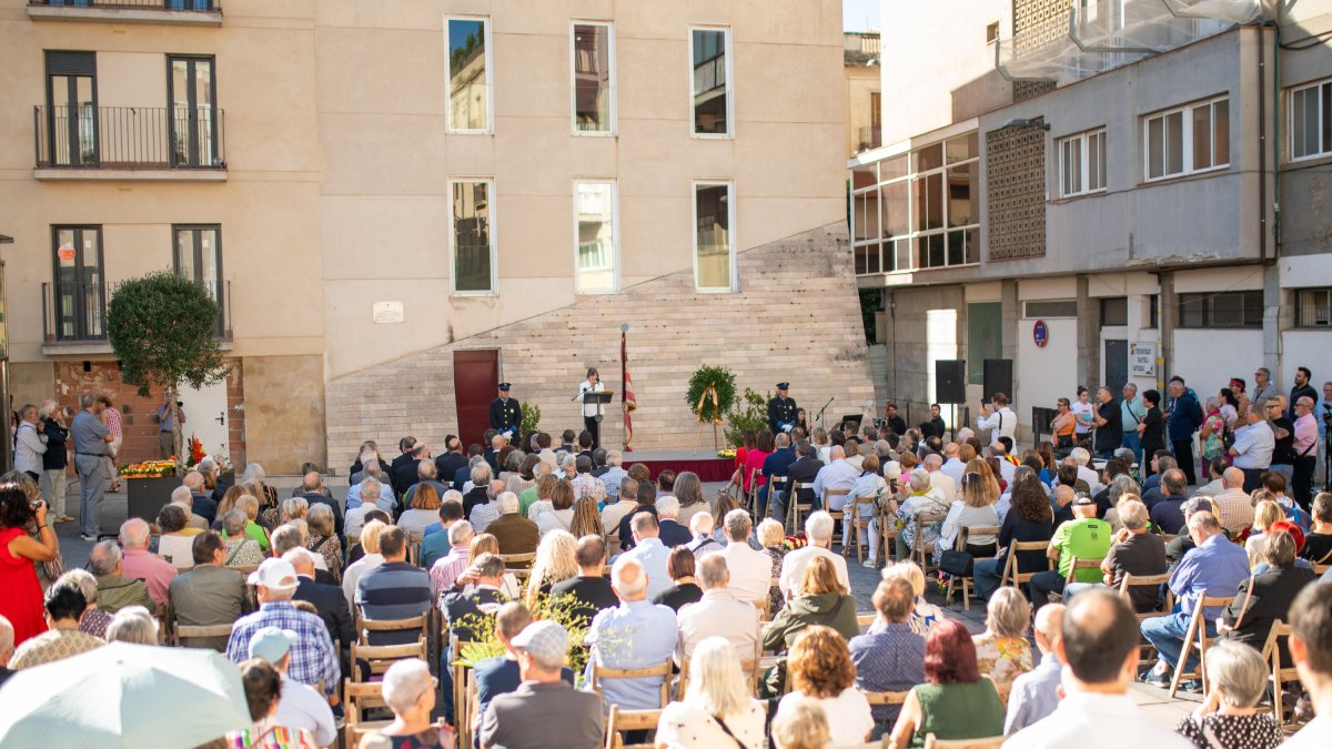 Imatge de l'acte institucional amb motiu de la Diada Nacional de Catalunya a Reus.