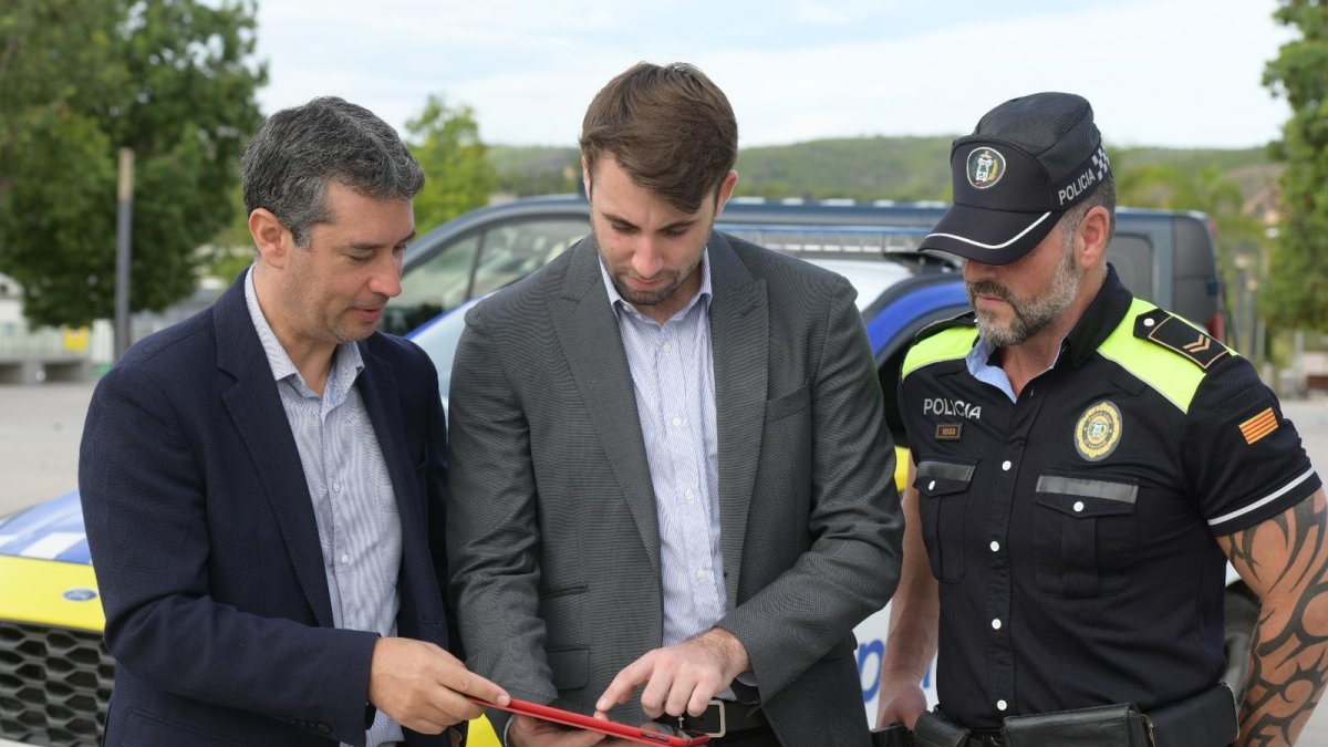 El regidor de Seguretat ciutadana del Vendrell, Christian Soriano durant la presentació del projecte.