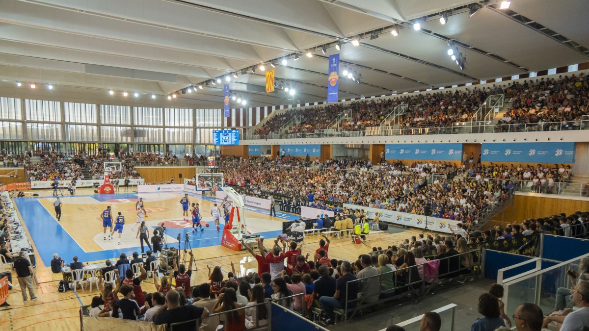 El Palau d’Esports Catalunya, ple de gom a gom durant la final d’ahir.