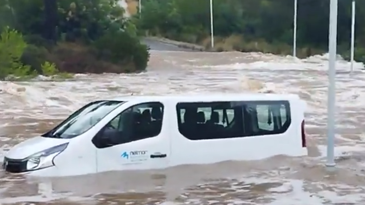 Imatge de les inundacions a l'Ametlla de Mar