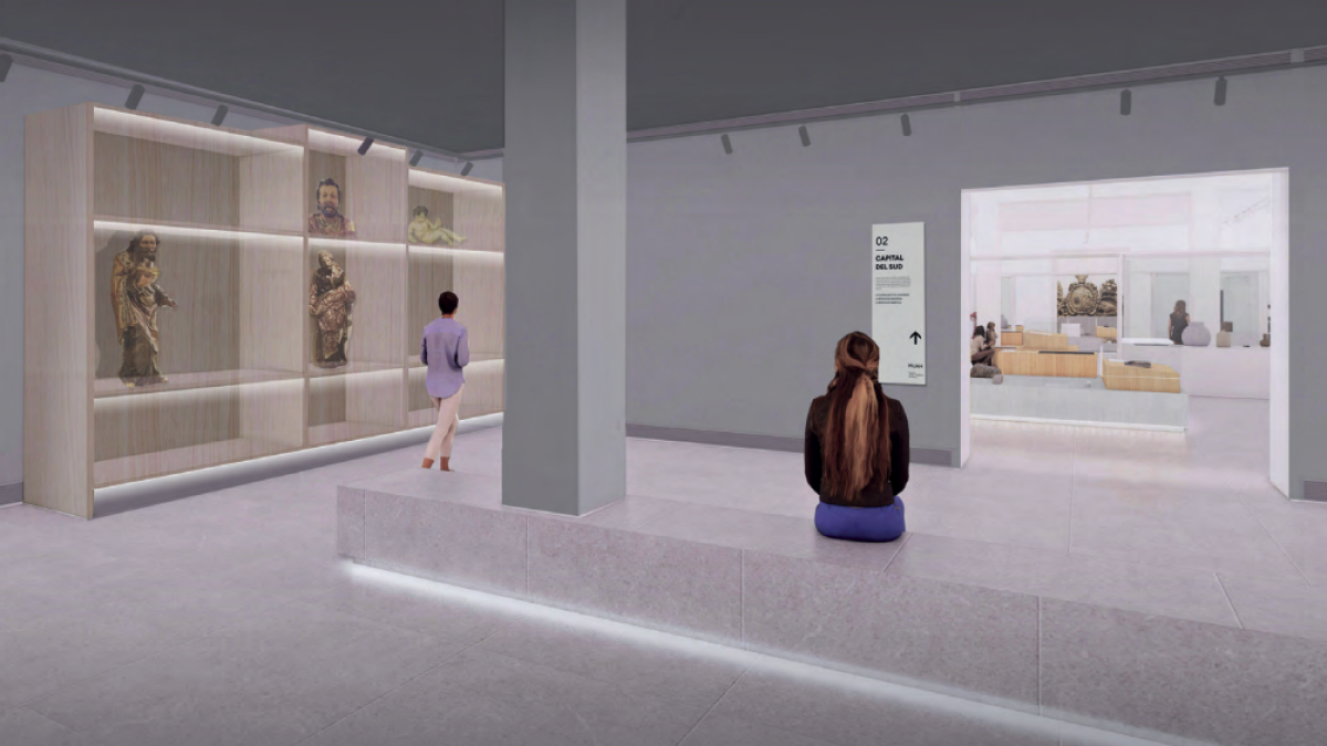 Imatge virtual de com s’espera que quedn una de les sales del Museu d’Art i Història de Reus, una vegada completades les obres de reforma i renovada la museïtzació.