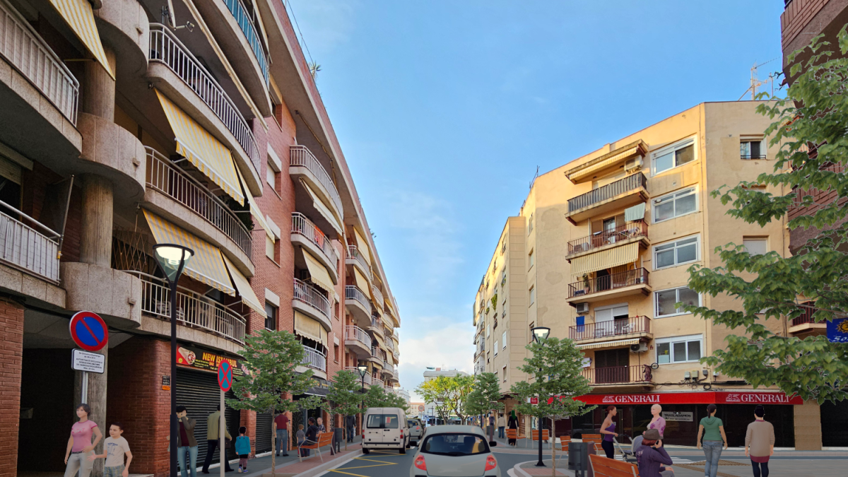 Render del carrer Lleida després dels treballs.