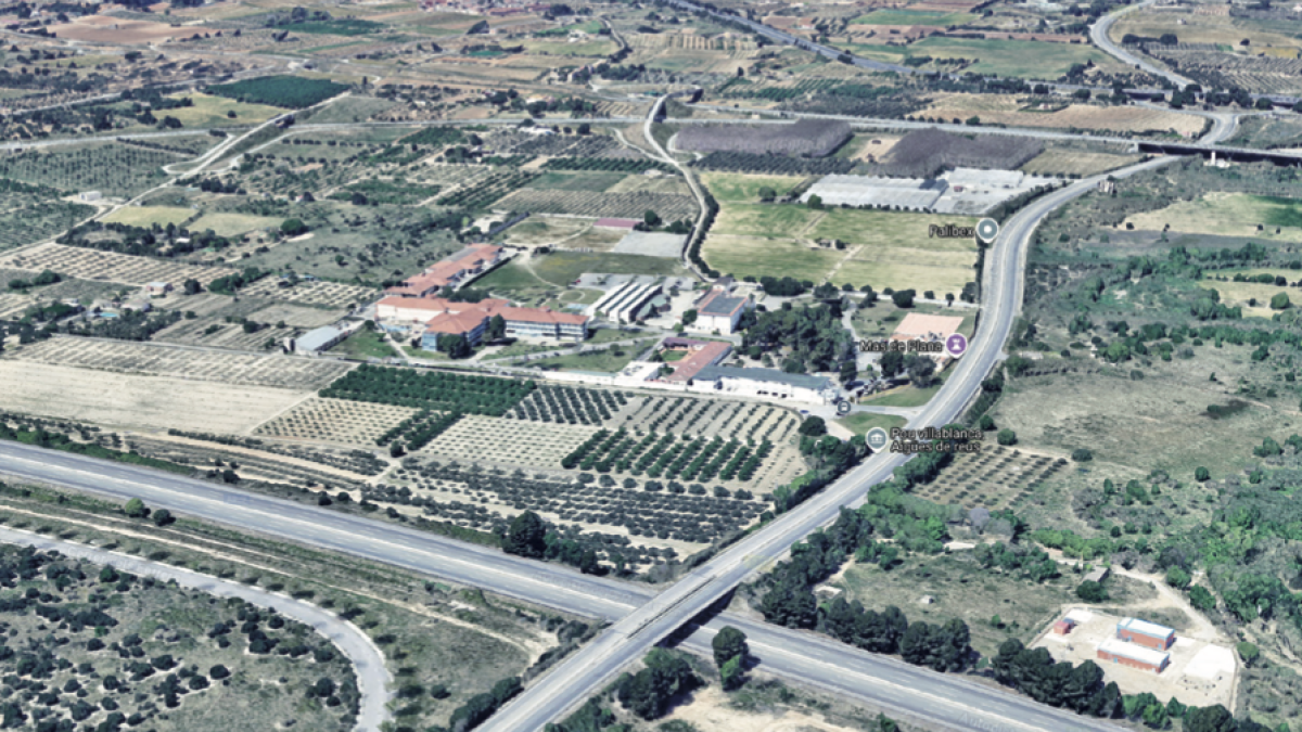 Zona de la futura connexió de l’autovia de Bellisens amb l’AP-7.