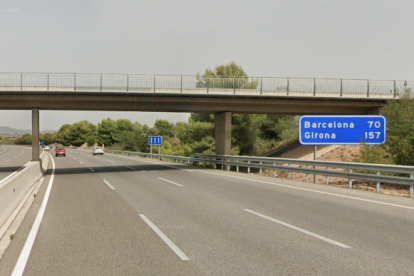 Imagen de la AP-7 a su paso por el Vendrell.