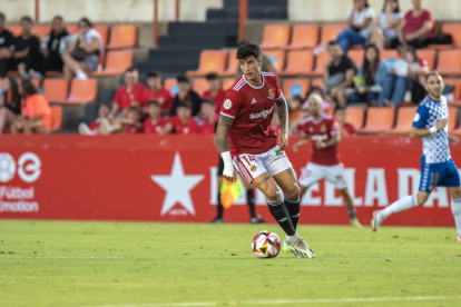 Imagen de Óscar Sanz durante un partido del Nàstic