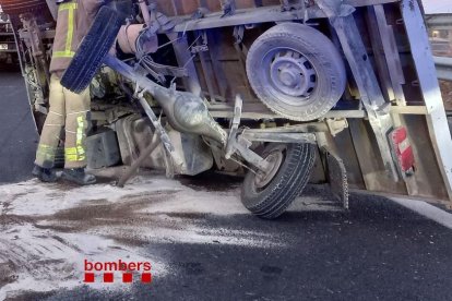 Imagen de la actuación de los Bomberos.