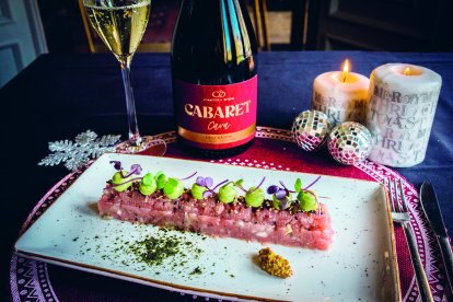 Tàrtar de Tonyina amb Alvocat  i Cava Cabaret Brut Nature Imperial Reserva