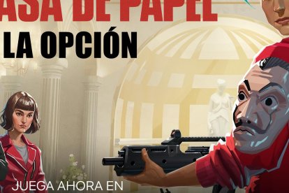 Nuevo videojuego de la plataforma Netflix 'La casa de papel: La opción' basado en la serie de televisión que propone realizar un atraco inédito en la ciudad de Barcelona.