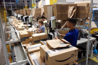 Treballadors d’Amazon.