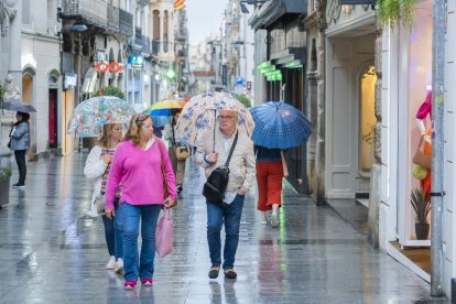 Imagen de archivo de un episodio de lluvia en Reus.