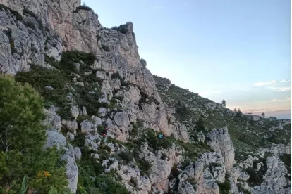 Imatge de la zona de la Font de Viamar, on es va realizar el rescat